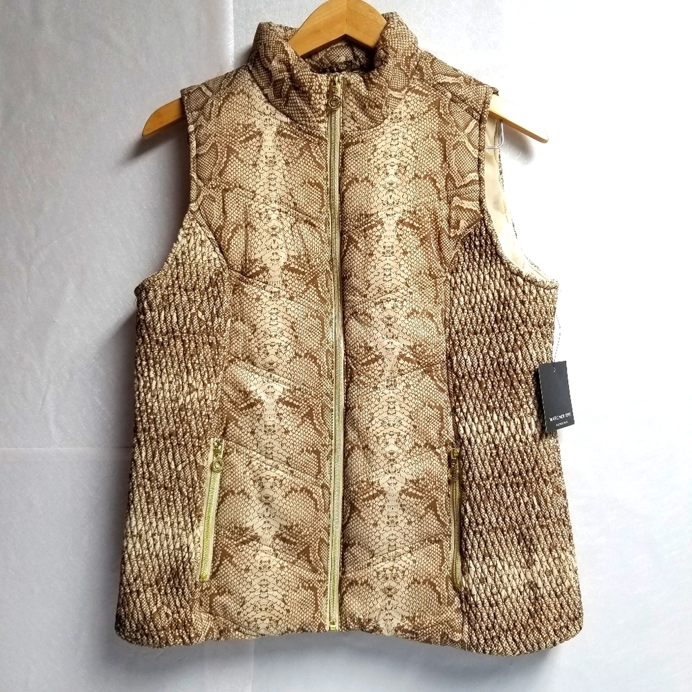 NWT Andrew Marc Snake Print Vest M